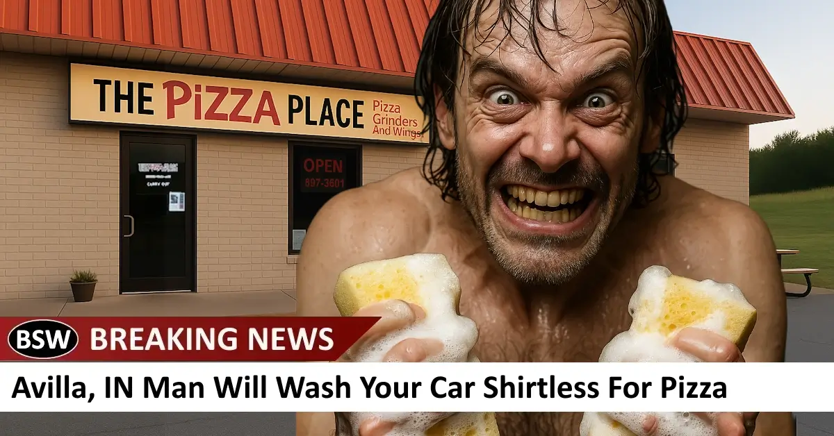 Avilla, IN Man Will Wash Your Car Shirtless For Pizza