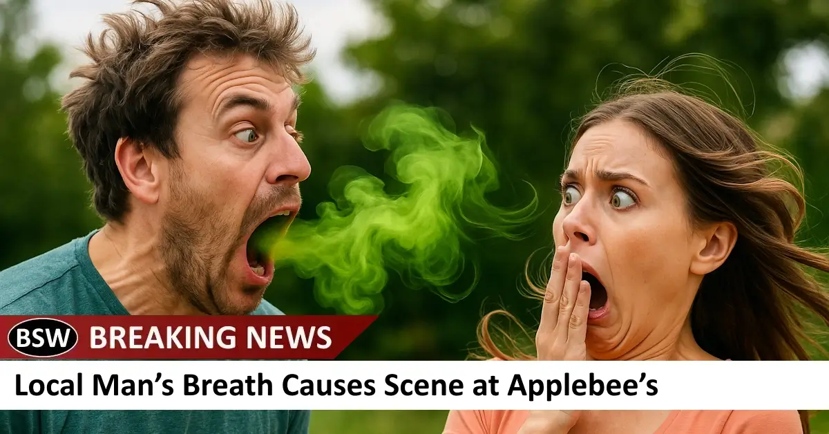 Local Man’s Breath Causes Scene at Applebee’s